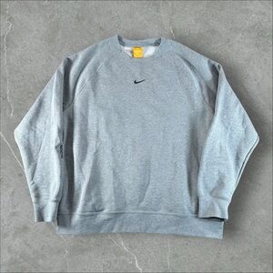 Nike x Nocta Sweatshirt Men XL Grey Center Swoosh Travis Scott FN8160-063 Fleece